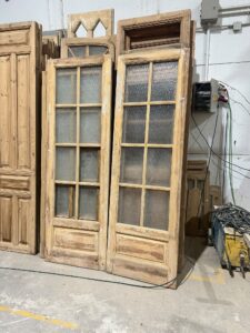 Puertas de madera madera maciza con vidrio texturizado Puerta de madera con vidrio